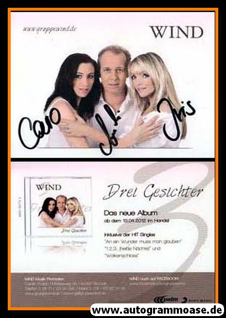 Autogramme Schlager | WIND | 2012 "Drei Gesichter" (Palm)