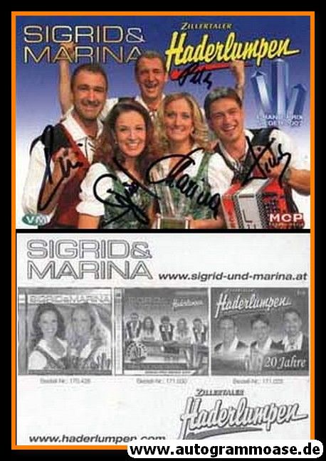 Autogramme Volksmusik | SIGRID & MARINA | 2007 (Zillertaler Haderlumpen)