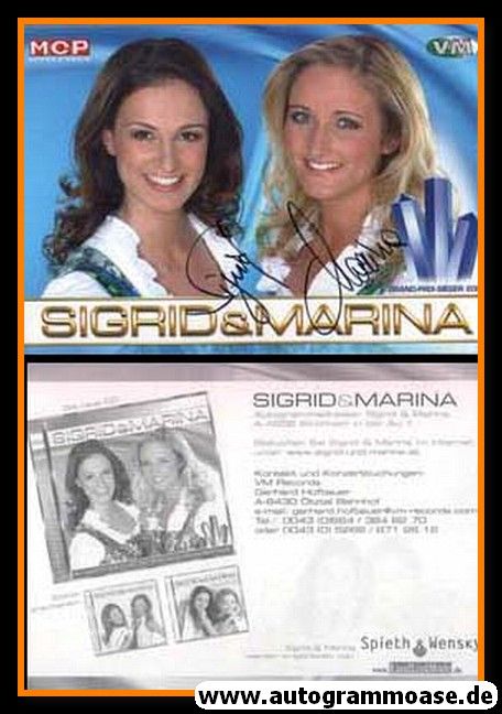 Autogramme Volksmusik | SIGRID & MARINA | 2007 "Leben Heisst Lieben"