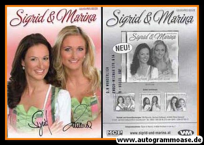 Autogramme Volksmusik | SIGRID & MARINA | 2008 "Einfach Glücklich Sein" (MCP VM)