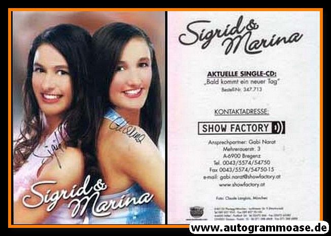 Autogramme Volksmusik | SIGRID & MARINA | 2002 "Bald Kommt Ein Neuer Tag" (Koch)