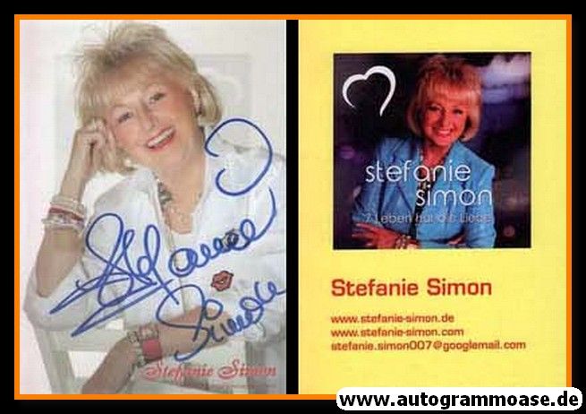Autogramm Schlager | Stefanie SIMON | 2017 "7 Leben Hat Die Liebe"