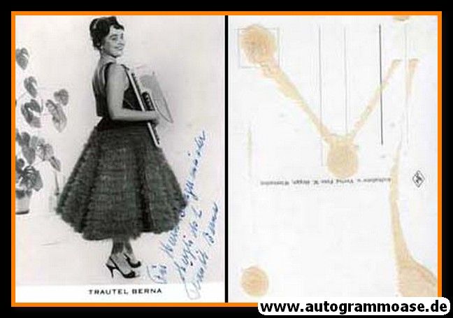 Autogramm Volksmusik | Trautel BERNA | 1960er (Portrait SW)
