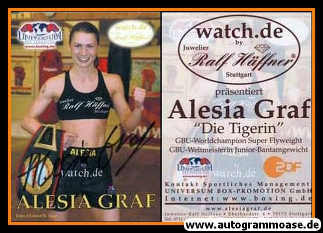 Autogramm Boxen | Alesia GRAF | 2000er (Portrait Color Universum) 2