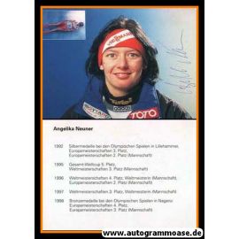 Autogramm Rodeln | Angelika NEUNER | 1998 (Portrait Color)