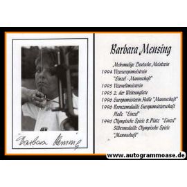 Autogramm Bogenschiessen | Barbara MENSING | 1996 (Portrait SW)