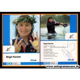 Autogramm Kanu | Birgit FISCHER | 2000er (Portrait Color DKB) OS-Gold
