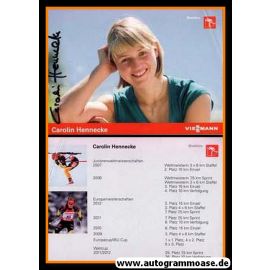 Autogramm Biathlon | Carolin HENNECKE | 2011 (Portrait Viessmann)