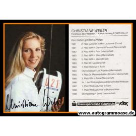 Autogramm Fechten | Christiane WEBER | 1988 (KSK)