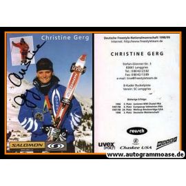 Autogramm Ski Alpin | Christine GERG | 1998 (Salomon)