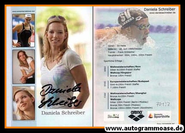 Autogramm Schwimmen | Daniela SCHREIBER | 2011 (Arena)