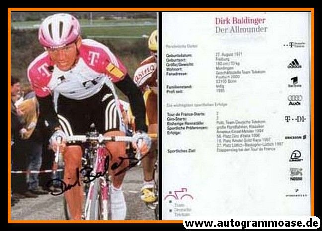 Autogramm Radsport | Dirk BALDINGER | 1997 (Telekom)