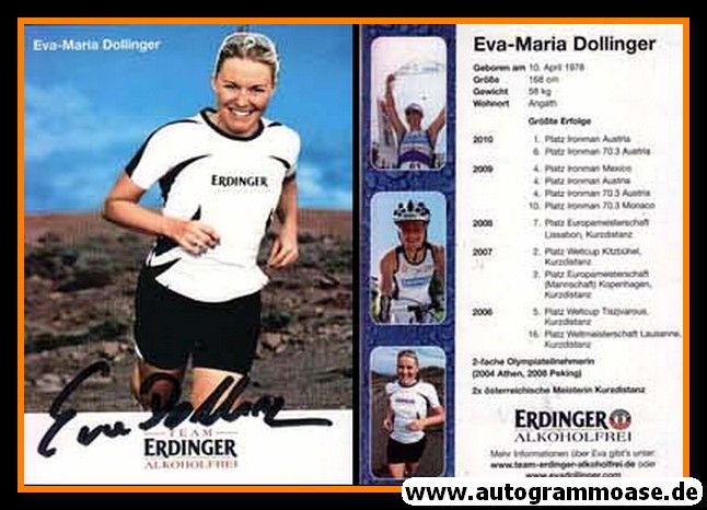 Autogramm Triathlon | Eva-Maria DOLLINGER | 2010 (Erdinger)