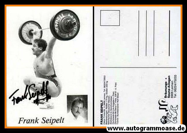 Autogramm Gewichtheben | Frank SEIPELT | 1980er (Portrait SW)