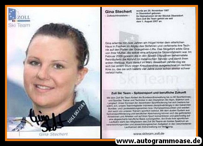 Autogramm Ski Alpin | Gina STECHERT | 2010 (Zoll)