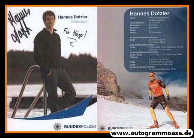 Autogramm Langlauf | Hannes DOTZLER | 2012 (Bundespolizei)