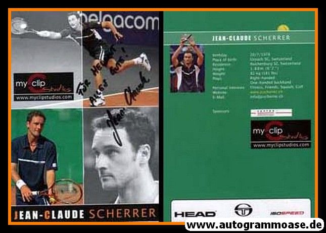 Autogramm Tennis | Jean-Claude SCHERRER | 2000er (Collage)