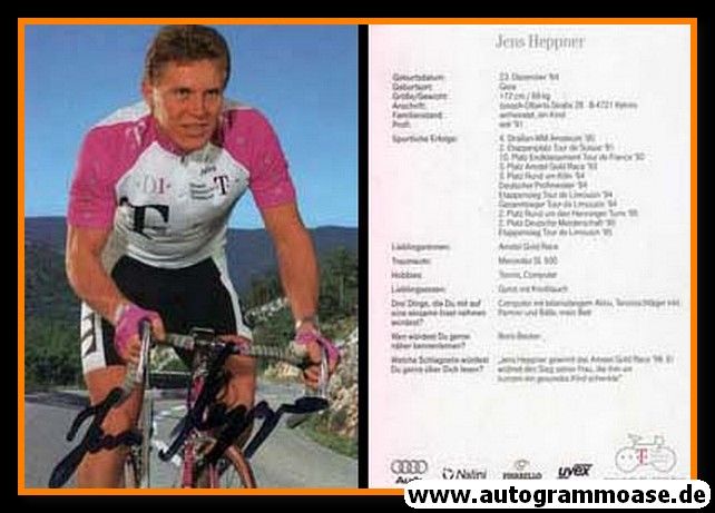Autogramm Radsport | Jens HEPPNER | 1995 (Rennszene Color) Telekom