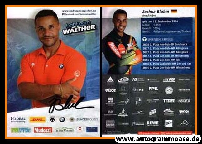 Autogramm Bob | Joshua BLUHM | 2018 (Team Walther)