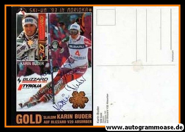Autogramm Ski Alpin | Karin BUDER | 1993 (WM-Sieg Morioka)