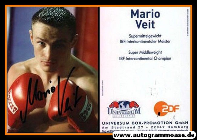 Autogramm Boxen | Mario VEIT | 2004 (Portrait Color) Universum