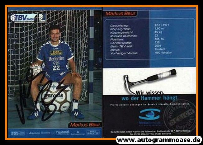 Autogramm Handball | TBV Lemgo | 2003 | Markus BAUR