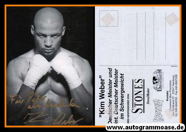 Autogramm Boxen | Kim WEBER | 1990er (Portrait SW)