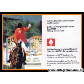 Autogramm Reiten | Matthias BAUMANN | 1988 (Olympia Gold)