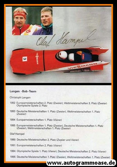 Autogramm Bob | Olaf HAMPEL | 1995 (Team Langen)