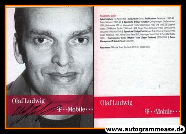 Autogramm Radsport | Olaf LUDWIG | 2005 (Portrait SW T-Mobile) OS-Gold
