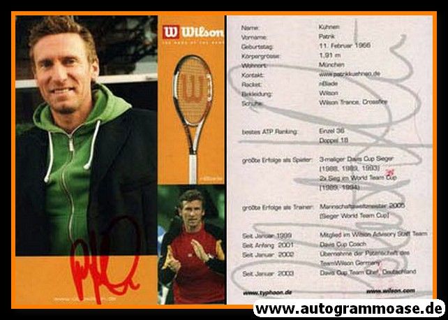 Autogramm Tennis | Patrik KÜHNEN | 2000er (Collage Color Wilson)