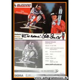Autogramm Ski Alpin | Stefanie SCHUSTER | 1999 (Abfahrt Vail)
