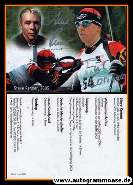 Autogramm Biathlon | Steve RENNER | 2005 (Collage)