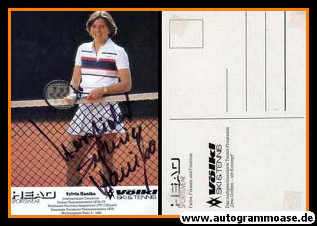 Autogramm Tennis | Sylvia HANIKA | 1980er (Portrait Color) Head Völkl