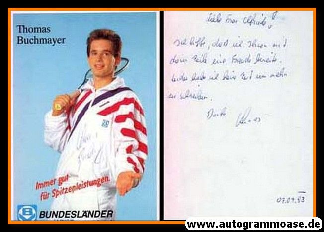 Autogramm Tennis | Thomas BUCHMAYER | 1993 (Bundesländer)