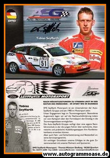 Autogramm Tourenwagen | Tobias SEYFFARTH | 2000er (Collage ASG)