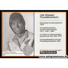 Autogramm Fechten | Ute WESSEL | 1984 (Portrait SW) OS-Gold