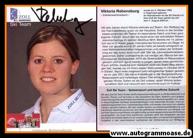 Autogramm Ski Alpin | Viktoria REBENSBURG | 2010 (Zoll)