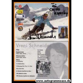 Autogramm Ski Alpin | Vreni SCHNEIDER | 1990er (Collage)