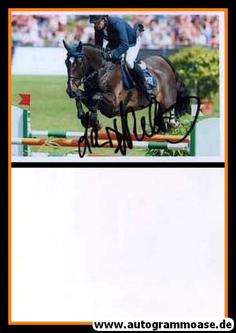 Autogramm Reiten | Lars NIEBERG | 1990er Foto (Sprungszene Lord Luis)