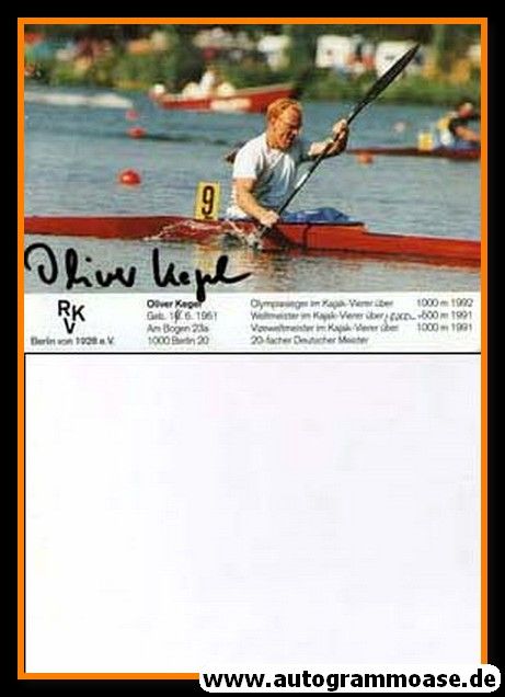 Autogramm Kanu | Oliver KEGEL | 1990er (Rennszene Color)