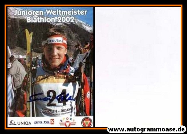 Autogramm Biathlon | Simon EDER | 2002 (WM Junioren)