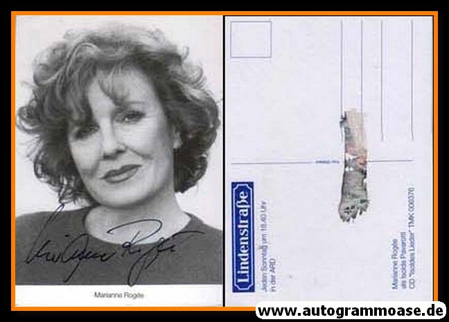 Autogramm TV | ARD | Marianne ROGEE | 1990er "Lindenstrasse" (Whittaker)