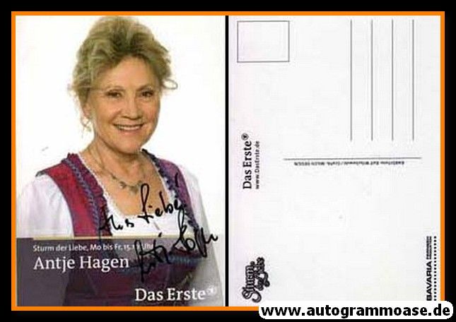 Autogramm TV | ARD | Antje HAGEN | 2010er "Sturm Der Liebe" (Wilschewski)