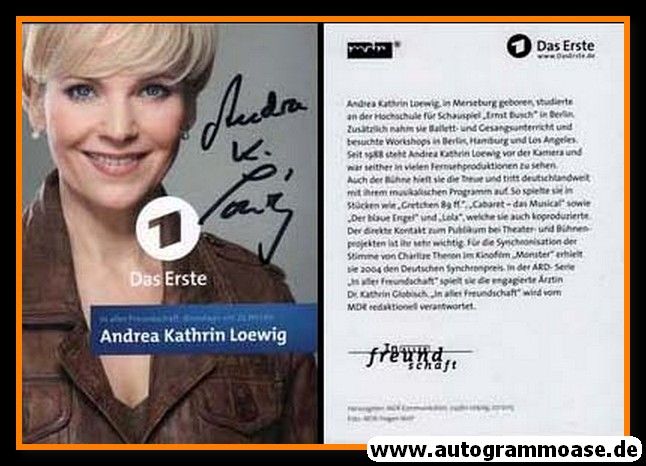 Autogramm TV | ARD | Andrea Kathrin LOEWIG | 2010er "In Aller Freundschaft" 1