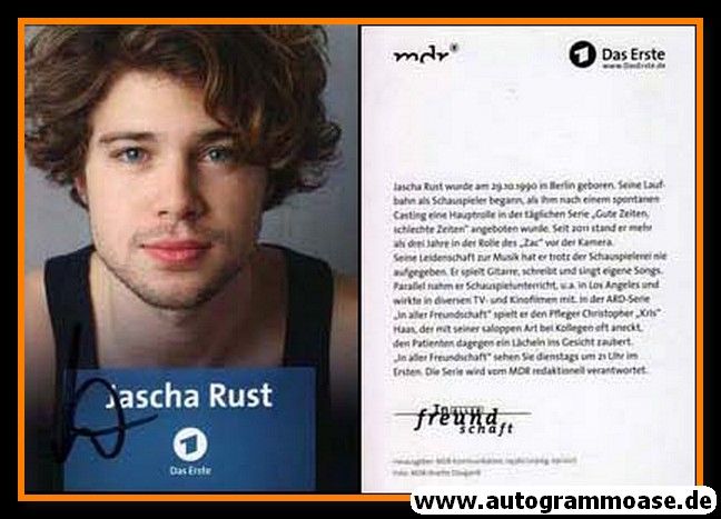 Autogramm TV | ARD | Jascha RUST | 2016 "In Aller Freundschaft" (Daugardt)
