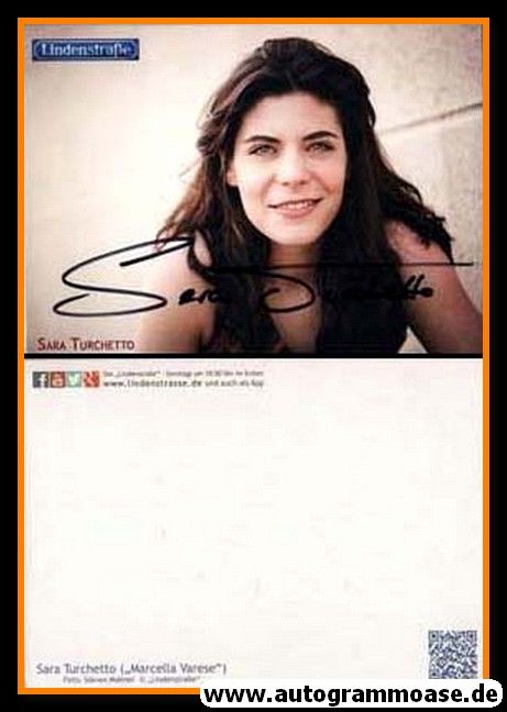 Autogramm TV | ARD | Sara TURCHETTO | 2010er "Lindenstrasse" (Mahner) 1