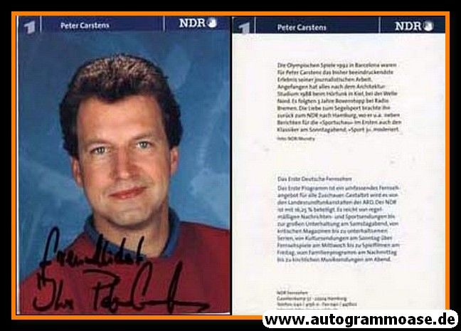 Autogramm TV | ARD | Peter CARSTENS | 1990er (Portrait Color NDR)