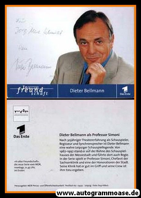 Autogramm TV | ARD | Dieter BELLMANN | 1990er "In Aller Freundschaft"