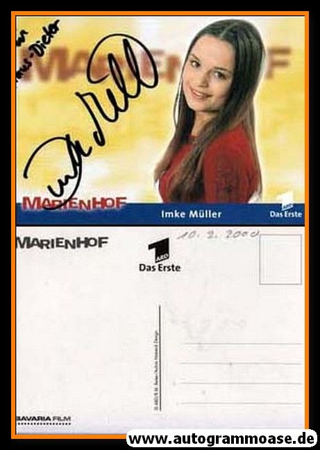 Autogramm TV | ARD | Imke MÜLLER | 2000 "Marienhof" (Portrait Color Reiter)